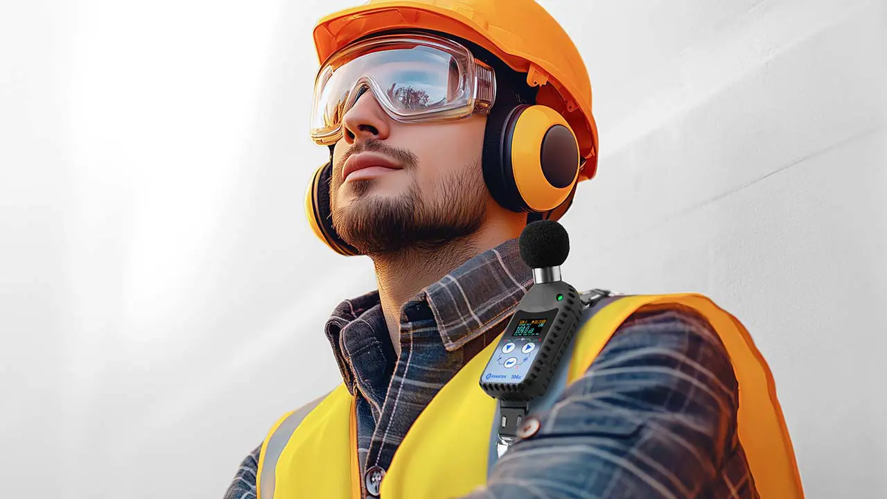 Dosimetrie Onderzoek Met Svantek SV 104 Persoonlijke Geluidsdosimeter Tijdens RI&E Geluidsmeting Op Industriële Werkplek Basystemen